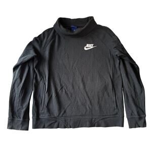 Nike Kids Sweatshirt size XL Very Dark Gray High Neck Kangaroo Pocket Fleece